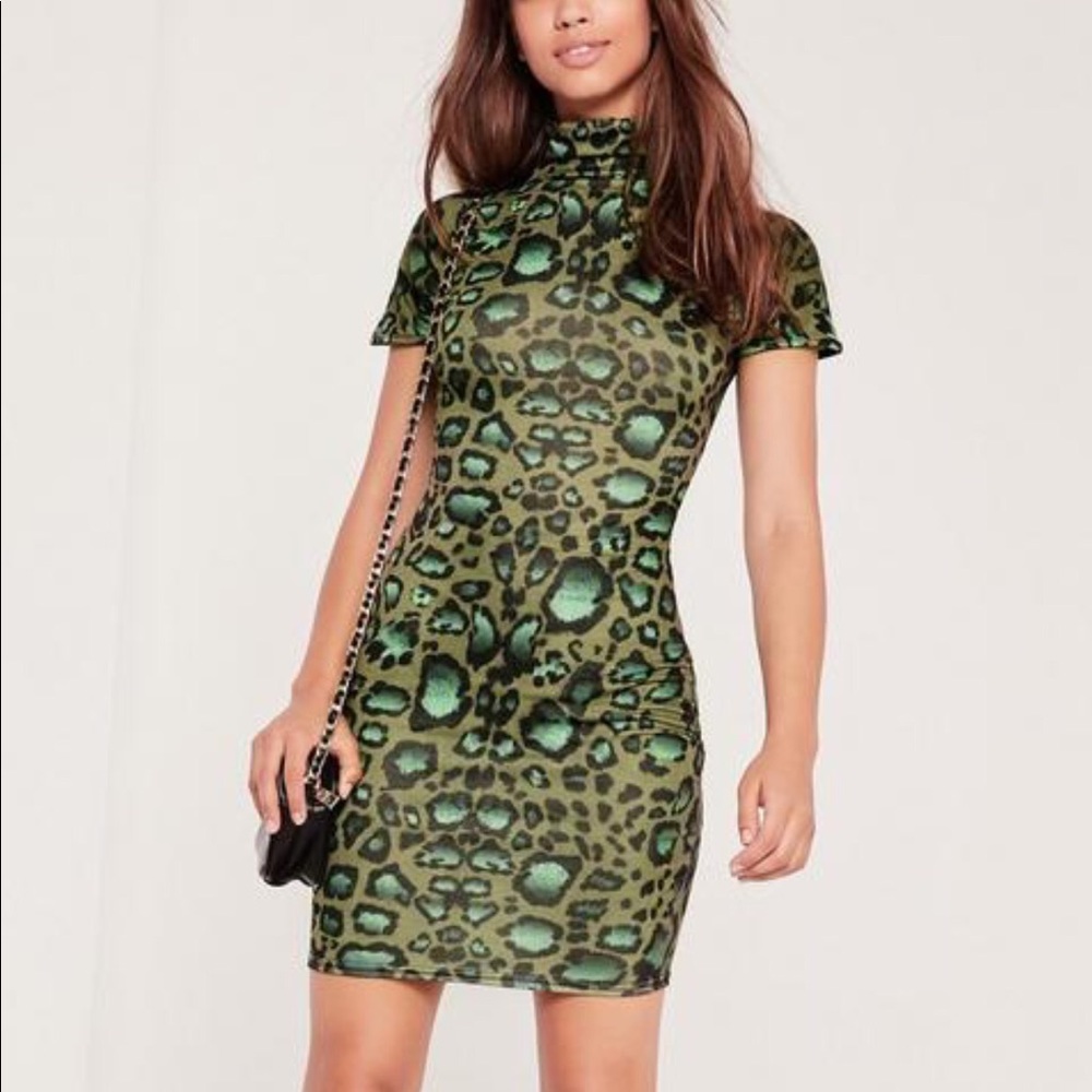 Missguided green tiger print